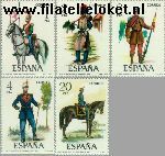 SPA 2274#2278 Postfris 1977 Militaire uniformen