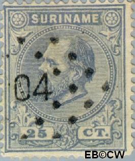 Suriname SU 10 1880 Eerste emissie Gebruikt 25