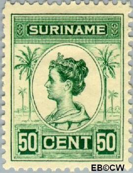 Suriname SU 100 1913 Palmtype Gebruikt 50