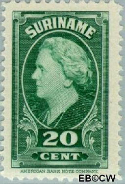 Suriname SU 231 1945 Koningin Wilhelmina Gebruikt 20