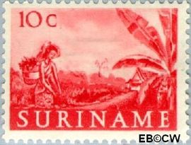 Suriname SU 302 1953 Inheemse voorstellingen Gebruikt 10