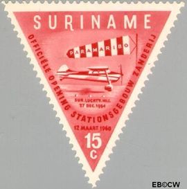 Suriname SU 342 1960 Opening luchthaven Zanderij Gebruikt 15