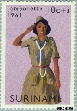 Suriname SU 372 1961 Jamborette Gebruikt 10+3