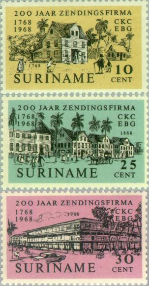 Suriname SU 499#501 1968 Zendingsfirma C.Kersten & Co. Postfris