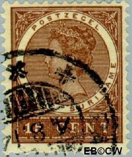 Suriname SU 50 1904 Medaillon Gebruikt 15
