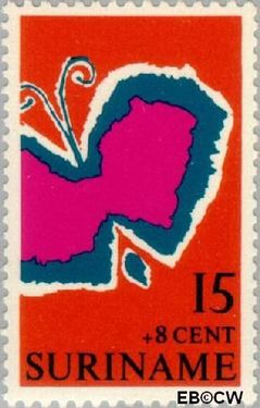 Suriname SU 530 1970 Symbolen Gebruikt 15+8