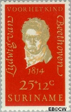 Suriname SU 550 1970 Componisten Gebruikt 25+12