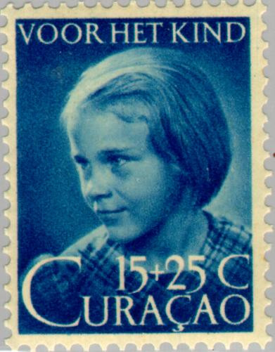 Curaçao CU 203 1948 Wit-gele kruis 15+20 Gebruikt
