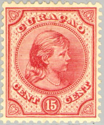 Curaçao CU -21 1892 Type 'Hangend haar' 15 Ongebruikt