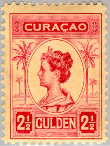 Curaçao CU -70 1916 Type 'Palmbomen' 250 Gebruikt