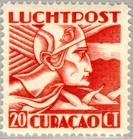 Curaçao CU LP6 1931 Luchtrecht 20 Gebruikt