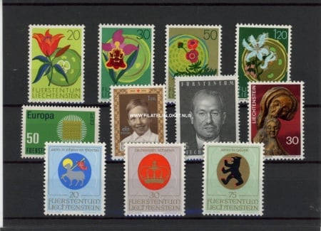 Liechtenstein LIE1970EX Complete jaargang Liechtenstein 1970 zonder blok Postfris