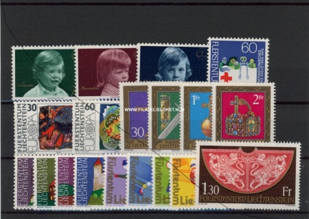 Liechtenstein LIE1975 Complete jaargang Liechtenstein 1975 Postfris