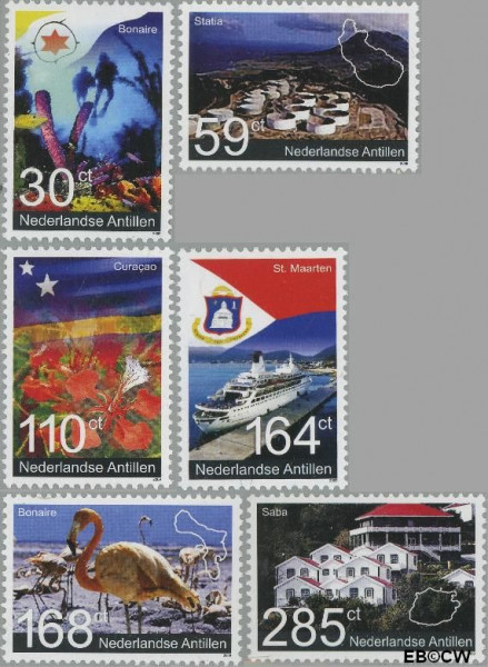 Ned. Antillen NA 1909#1914 ** Landschappen Postfris