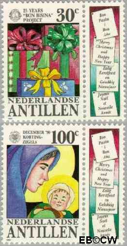 Ned. Antillen NA -965#966 ** Kerst en nieuwjaar Postfris