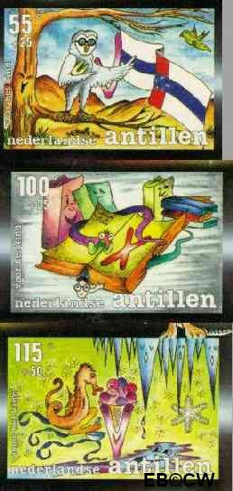 Ned. Antillen NA -990a#990c ** Analfabetisme Postfris