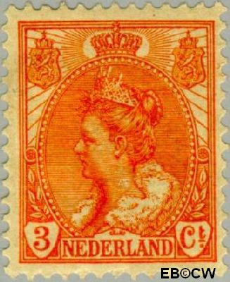 Nederland NL 0056 1899 Koningin Wilhelmina- 'Bontkraag' Postfris 3