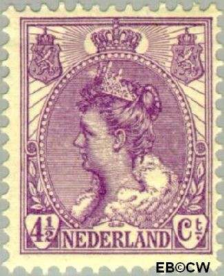 Nederland NL 0059 1919 Koningin Wilhelmina- 'Bontkraag' Gebruikt 4½