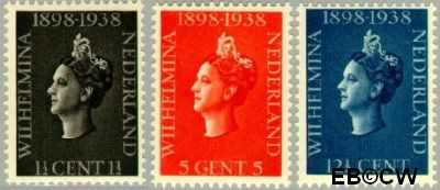 Nederland NL 0310#312 1938 Koningin Wilhelmina- Regeringsjubileum Ongebruikt