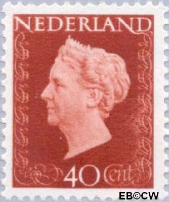 Nederland NL 0486 1947 Koningin Wilhelmina- Type 'Hartz' Ongebruikt 40