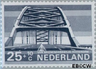 Nederland NL 0904 1968 Bruggen Gebruikt 25+10