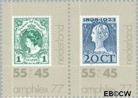 Nederland NL 1137-1138 1977 Postzegeltentoonstelling Amphilex '77 Postfris