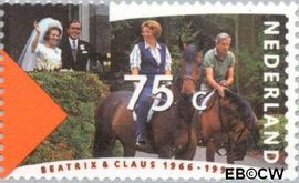 Nederland NL 1467 1991 Koningin Beatrix en Prins Claus- Huwelijksjubileum Gebruikt 75