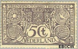 Nederland NL 86 1906 Tuberculosebestrijding Gebruikt 5+5