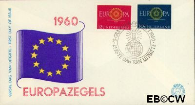 Nederland NL E045 1960 C.E.P.T.- Spaakwiel FDC zonder adres
