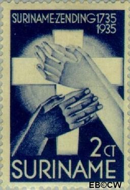 Suriname SU 152 1935 Zendingswerk Gebruikt 2+1