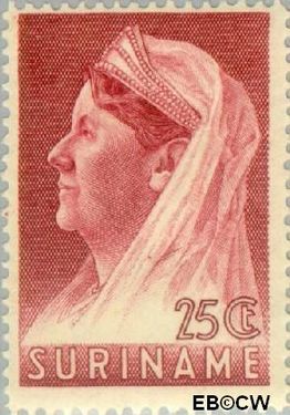 Suriname SU 172 1936 Wilhelmina met sluier Gebruikt 25