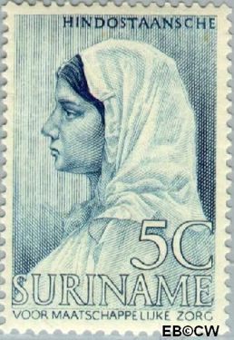 Suriname SU 192 1940 Leprabestrijding Gebruikt 5+3