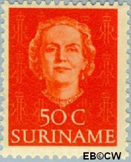 Suriname SU 293 1951 Type 'En Profile' Gebruikt 50