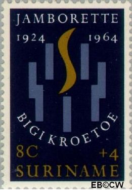 Suriname SU 411 1964 Jamborette Gebruikt 8+4