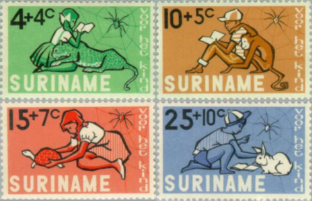 Suriname SU 431#434 1965 Kind en dier Postfris