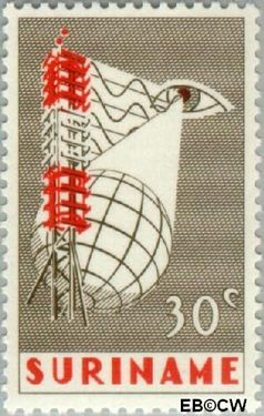 Suriname SU 461 1966 Eerste televisie-uitzending Suriname Gebruikt 30
