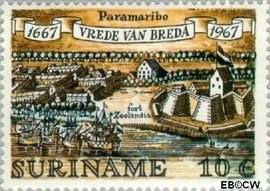 Suriname SU 481 1967 Vrede van Breda Gebruikt 10