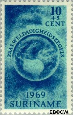 Suriname SU 511 1969 Paasgedachte Gebruikt 10+5