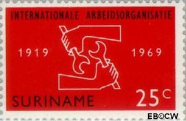 Suriname SU 521 1969 I.L.O. Gebruikt 25