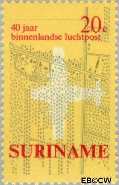Suriname SU 541 1970 Eerste binnenlandse postvlucht Gebruikt 20
