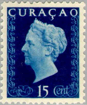 Curaçao CU 188 1948 Type 'Hartz' 15 Gebruikt