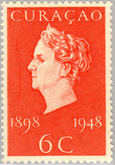 Curaçao CU 196 1948 Regeringsjubileum Wilhelmina 6 Gebruikt