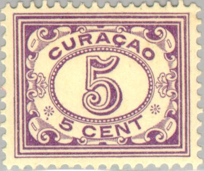 Curaçao CU -53 1915 Type 'Vürtheim' 5 Gebruikt