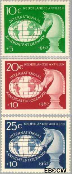 Ned. Antillen NA -330#332 ** Kandidatentoernooi schaken Postfris