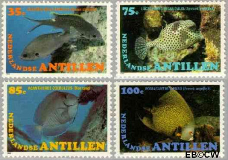 Ned. Antillen NA -723#726 ** Vissen Postfris