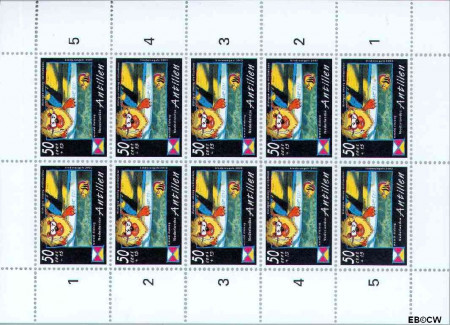 Ned. Antillen NA V1406 ** Kind- Dieren 50+15 Postfris