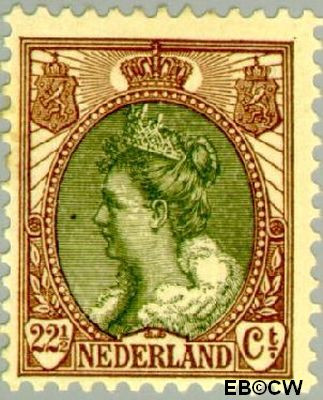 Nederland NL 0070 1899 Koningin Wilhelmina- 'Bontkraag' Ongebruikt 22½