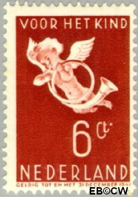 Nederland NL 0291 1936 Bazuinengel Gebruikt 6+4