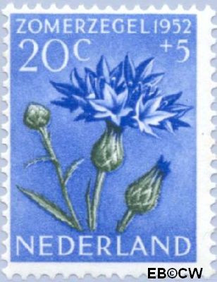 Nederland NL 0587 1952 Bloemen Ongebruikt 20+5
