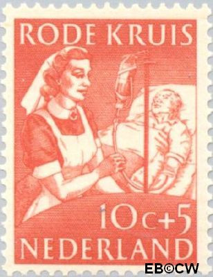Nederland NL 0610 1953 Rode Kruis Gebruikt 10+5